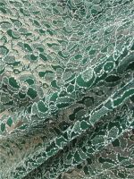 Nylon poly spandex green lace fabric for dress