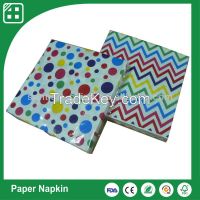 Kids Party Polkad Dot Paper Napkins, stripe napkins serviettes