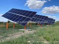 Tilted single axis solar tracking system