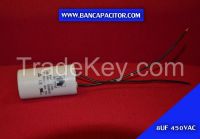 RUNNING CAPACITOR 8UF 450VAC WIRES