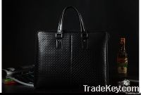 2014 New Design	Woven Pattern Leather Briefcase Bag