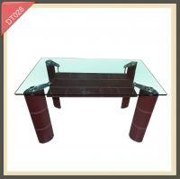 2014 new model stainless steel tempered glass dining table