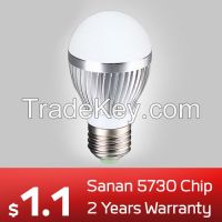 Low Price High Quality Aluminum LED Light Bulb E27/B22 3W