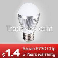 Low Price High Quality Aluminum LED Light Bulb E27/B22 5W