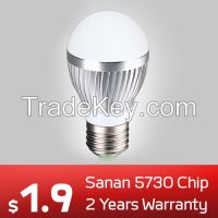 Low Price High Quality Aluminum LED Light Bulb E27/B22 7W