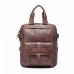 Brown Leather Handbag T659