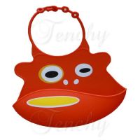 Baby bibs made from 100% food grade silicone material, soft but durable, easy to clean