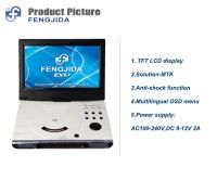 hot sales  portable evd dvd with TV function&usb