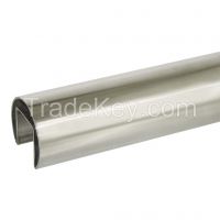 stainless steel inox v2a U slot tube for handrail