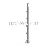 stainless steel inox v2a handrail post for balustrade stair