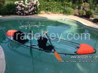 New design Durable Clear Canoe with 2 seats