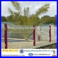 Metal panel fence