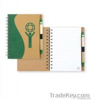 eco-friendly spiral notebook with pen