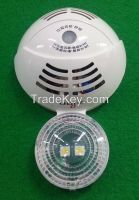 wireless smoke detector with visual alarm