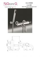 External bathtub single-lever mixer with duplex shower CRANE