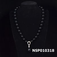 Teardrop Pearl CZ Magnet Clasp Shell Pearl Necklace