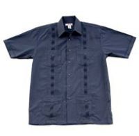 Men's Guayabera Shirts 4 Pockets,Embroidered on the Front (WXM017)