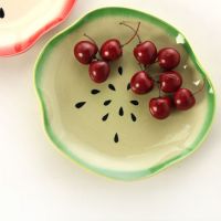 Ceramic watermelon fruit plate