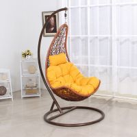 100%Green UV resistant PE rattan hanging swing chair