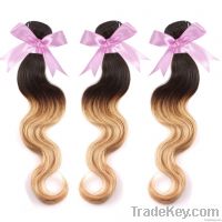 Free Shipping 2 tone colors Virgin Brazilian Human Hair 5A Grade