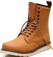 high top men's rubber sole genuine leather casual boots shoes