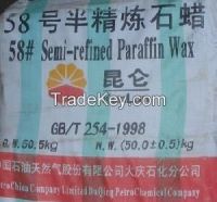 Semi Refined Paraffin Waxes 58-60 for candle