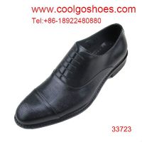 waxed calfskin special material dress men shoes