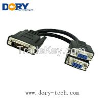 Top quality DMS59 TO DUAL vga cable adapter, DMS59 TO 2 VGA cable