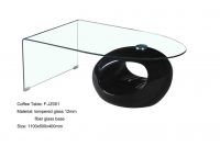 F-JZ001 modern tempered glass coffee table