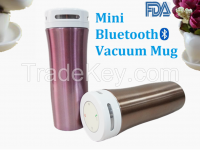 stainless steel insulated vacuum bluetooth speaker bottle or mug