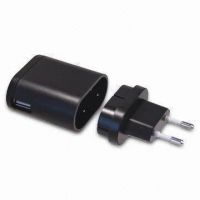 USB Travel Charger with 100 to 240V, AC Input and 0.3 to 10.5W Output Range