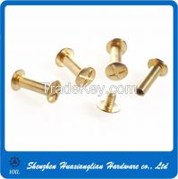 Brass chicago book binding screws from Chinese Manufacturer