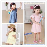 Kids girl cotton dress Baby girl sleeveless dress flower printing skirts high quality