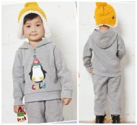 Boy's clothing suits hooded coating and trousers