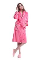 Women's coral fleece night robe lady's winter bathrobe 