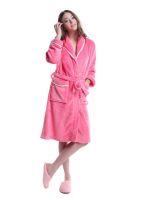 Women's coral fleece night robe lady's winter bathrobe