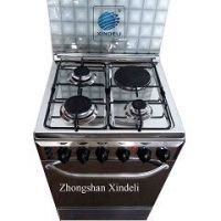 Gas and electric combination oven with hotplate