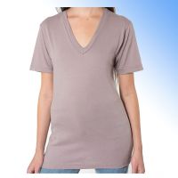 basic ladies' t-shirt with V-neck
