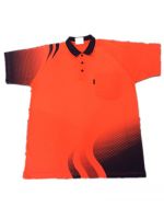 Hivis Bulk Wholesale 100%polyester sublimation raglan sleeve Polo Collar T-shirt