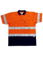reflective workwear orange polo shirt short sleeve