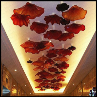 Blown Glass Plate Wall Art for Ceiling