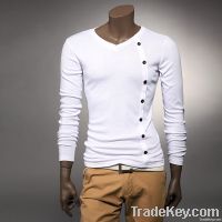 Free shipping!Men's fashion contracted long sleeve T-shirt