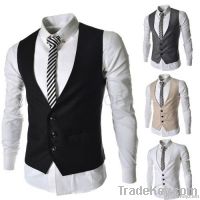 Free shipping!Men's fashion leisure fine small vest