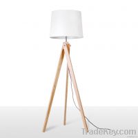 Tripod decorative wood floor lamp