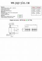 Pogo pin connector Drawing-DIP-1.27mm pitch-PlasticH3.8-H6.4mm