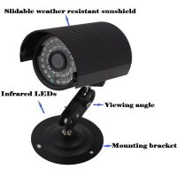 Waterproof Indoor Outdoor Black Bullet Security CCTV Camera