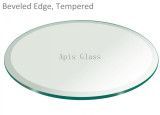 Round Glass Table Top Beveled