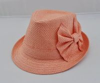 Custom Design Kids Straw Panama Hat with Bow-knot