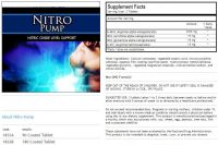 Nitro Pump Nitric Oxide Level Support