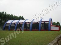 Inflatable paintball tent, paintball tent